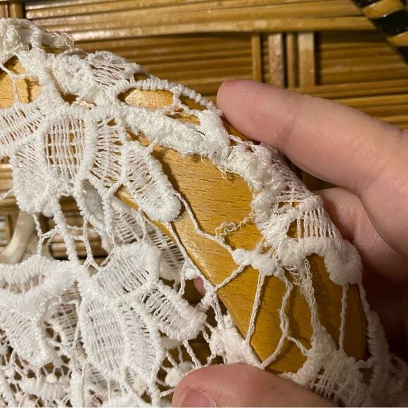 J. Gee Elegant White cream Lace Dress with bell sleeve boho 3X plus size - Picture 9 of 10